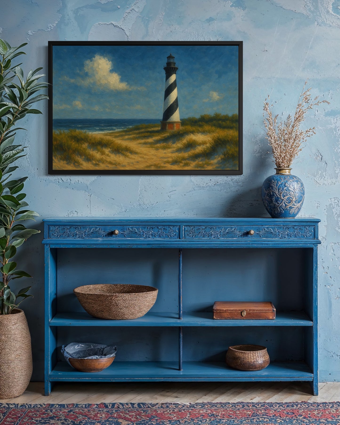 Coastal Lighthouse Landscape – Framed Print