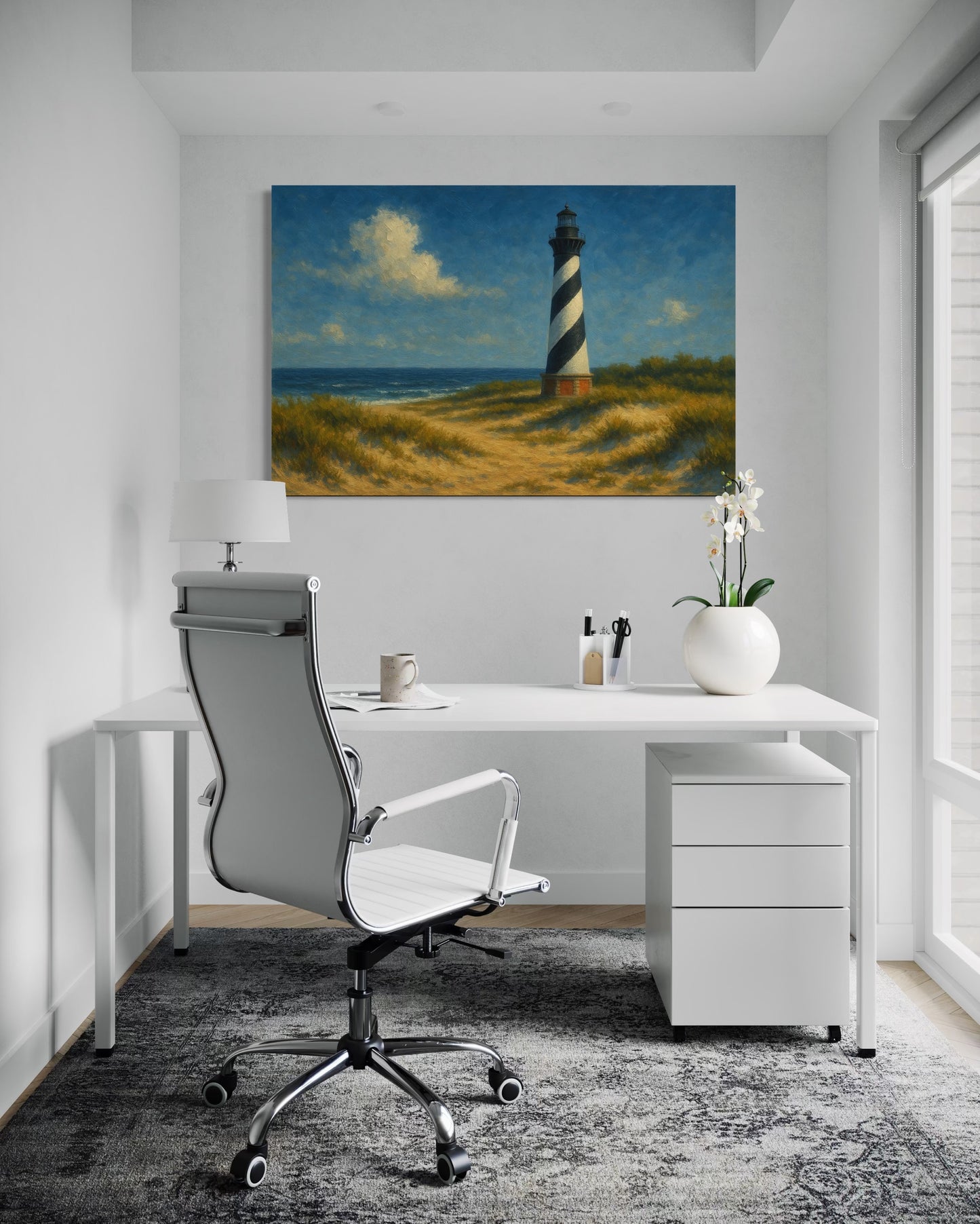 Coastal Lighthouse Landscape – Framed Print