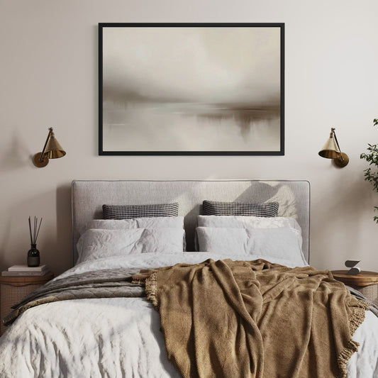 Quiet Horizon - Neutral Minimalist Wall Art